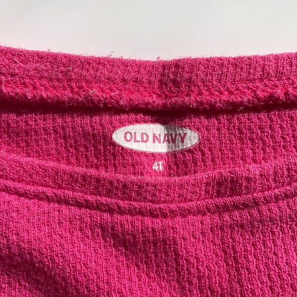 Pink Old Navy 4T top, Cat&Jack 3T Unicorn knee jean bottoms - Picture 4 of 4